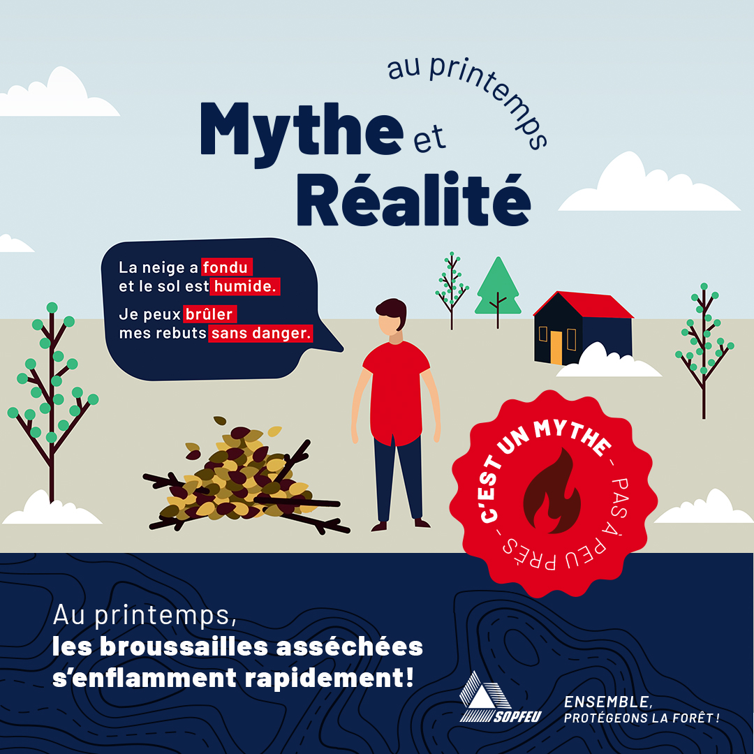 PRÉVENTION DES INCENDIES | L’indice SOPFEU atteint « Très Élevé » à Sainte-Brigitte-de-Laval malgré les conditions printanières