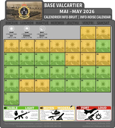 🎧Calendrier info-bruit mai 2026
