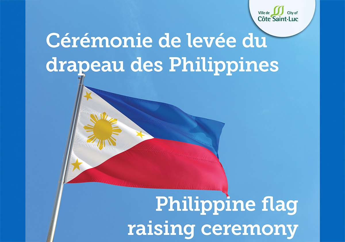 Cérémonie de lever du drapeau philippin le 12 juin à Côte Saint-Luc 