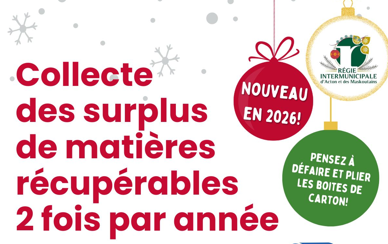 SURPLUS DE MATIÈRES RECYCLABLES